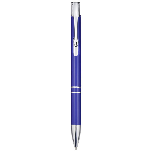 Stylo bille personnalisable en aluminium recyclé Moneta Bleu royal